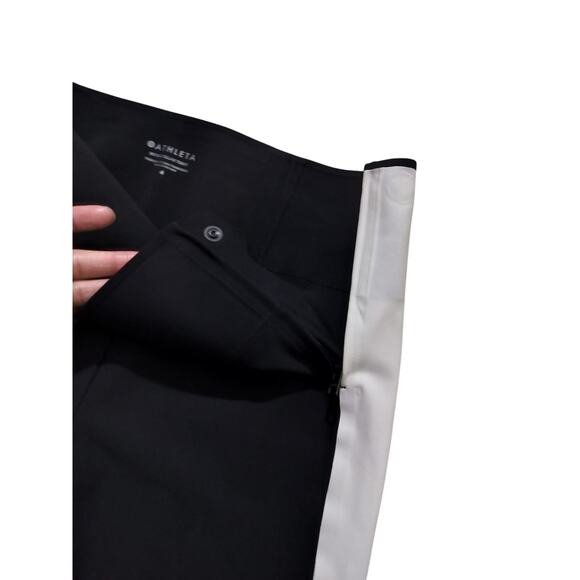 Athleta womens Interstelar tight black white pants size 4 - Picture 4 of 11